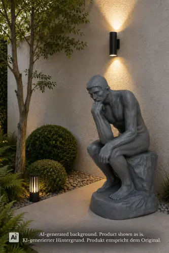 Product image of the product “Man in Contemplation, 110 cm Height, Cast Stone, Bronze Colour ”